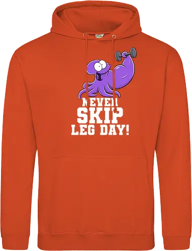 Never Skip Leg Day! - Joscha Sauer, Joscha, Nichtlustig, comic, Nicht Lustig, Leg day, Skip, squid, tintenfisch - Standard Hoodie