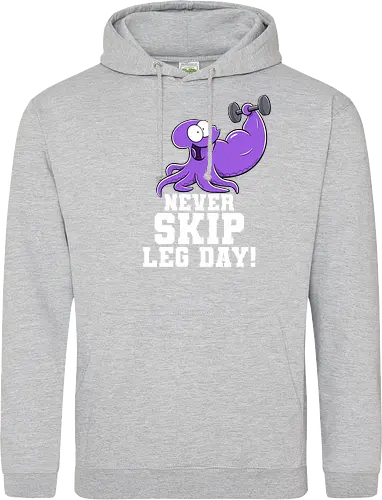 Never Skip Leg Day! - Joscha Sauer, Joscha, Nichtlustig, comic, Nicht Lustig, Leg day, Skip, squid, tintenfisch - Standard Hoodie