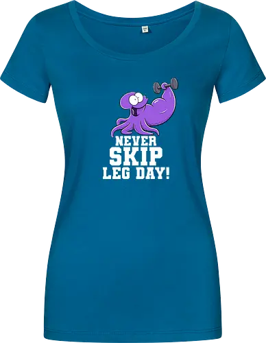 Never Skip Leg Day! - Joscha Sauer, Joscha, Nichtlustig, comic, Nicht Lustig, Leg day, Skip, squid, tintenfisch - Women T-Shirt