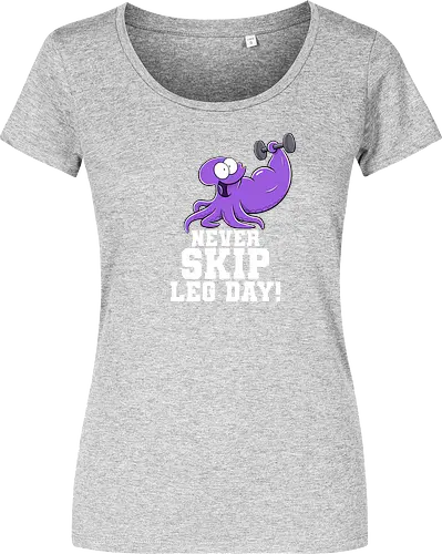 Never Skip Leg Day! - Joscha Sauer, Joscha, Nichtlustig, comic, Nicht Lustig, Leg day, Skip, squid, tintenfisch - Women T-Shirt