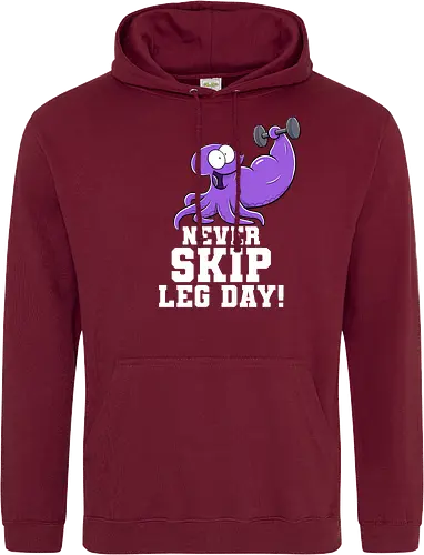 Never Skip Leg Day! - Joscha Sauer, Joscha, Nichtlustig, comic, Nicht Lustig, Leg day, Skip, squid, tintenfisch - Standard Hoodie