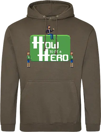 How to be a Hero - Howky trägt Logo
