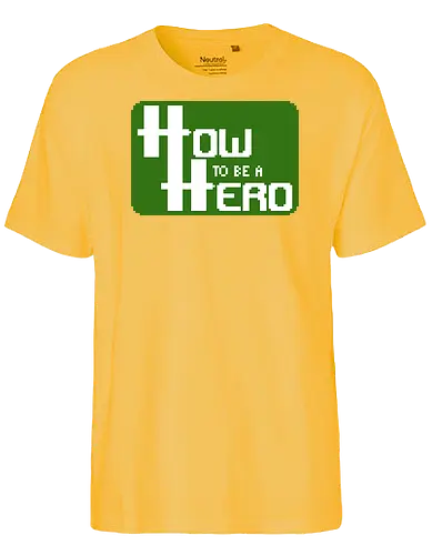 How to be a Hero - Pixellogo - rpg, hauke gerdes, rollenspiel, pen and paper, rocketbns - Fairtrade T-Shirt