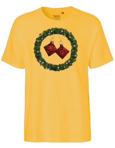 CHRISTMAS DICE - htbah, HOW TO BE A HERO, rpg, pen and paper - Fairtrade T-Shirt