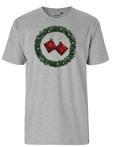 CHRISTMAS DICE - htbah, HOW TO BE A HERO, rpg, pen and paper - Fairtrade T-Shirt