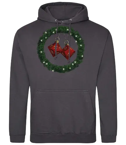 CHRISTMAS DICE - htbah, HOW TO BE A HERO, rpg, pen and paper - Standard Hoodie