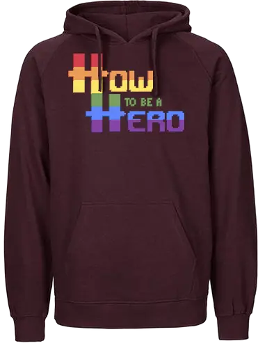 HOW TO BE A HERO - PRIDE 2 2021 - htbah, hitsandstripes, rpg, pen and paper - Fairtrade Hoodie