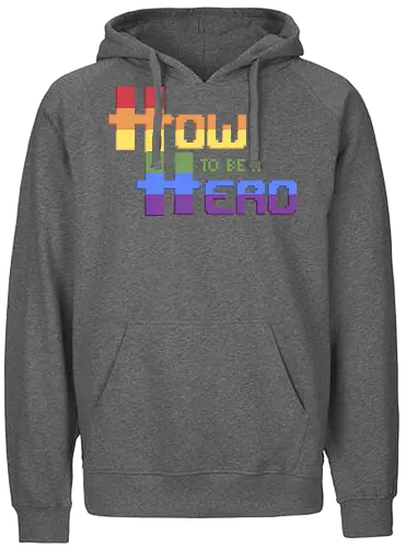HOW TO BE A HERO - PRIDE 2 2021 - htbah, hitsandstripes, rpg, pen and paper - Fairtrade Hoodie