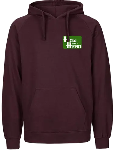 How to be a Hero - Pixellogo (Pocket) - rpg, hauke gerdes, rollenspiel, pen and paper, rocketbns - Fairtrade Hoodie