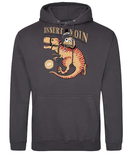 Insert Moin - DinoRider - Insert Moin, dino, poComicast - Standard Hoodie