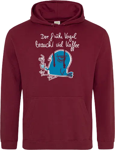 Der frühe Vogel braucht viel Kaffee - kaffee, koffein - Standard Hoodie
