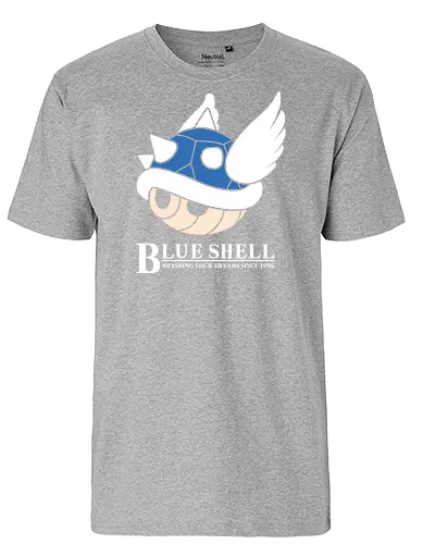 Smashing Your Dreams - mario, blue shell, kart, game, boy, color, classic, gaming, handheld, console, retro - Fairtrade T-Shirt