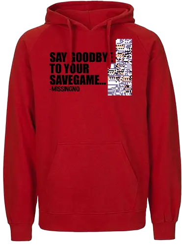 Goodbye Savegame - gaming, missingno, pocket, monster - Fairtrade Hoodie