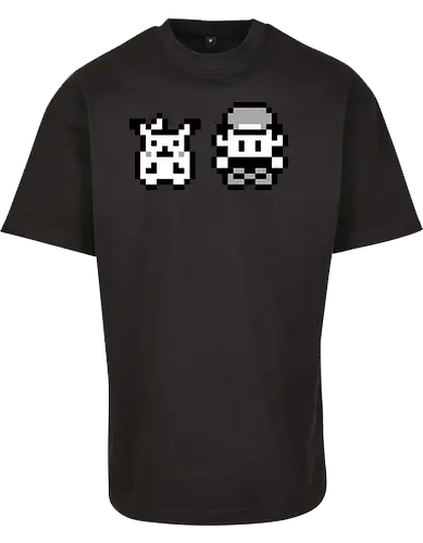 8Bit Poke - gaming, gelb, classic, retro, monster, pocket, manga, anime, ash, yellow - BYB Oversize T-Shirt 