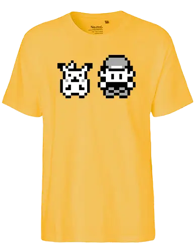 8Bit Poke - gaming, gelb, classic, retro, monster, pocket, manga, anime, ash, yellow - Fairtrade T-Shirt