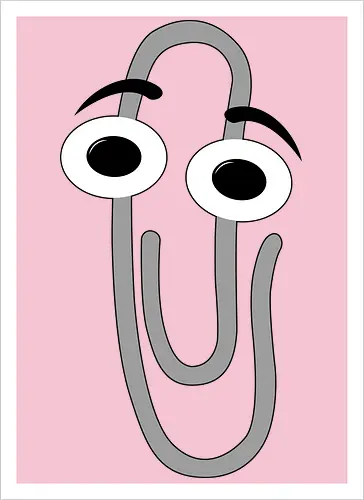 RIP Clippy - office, 3.1, window, helper, assistant, it, pc, computer - Artprint