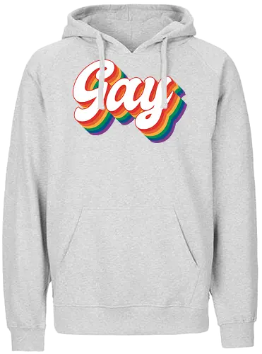 Gay Rainbow Letters - Fairtrade Hoodie