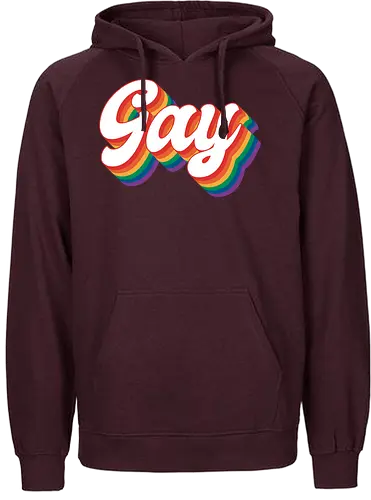 Gay Rainbow Letters - Fairtrade Hoodie
