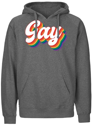 Gay Rainbow Letters - Fairtrade Hoodie