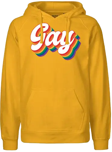 Gay Rainbow Letters - Fairtrade Hoodie