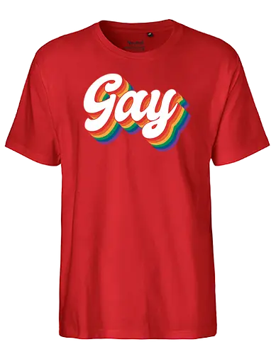 Gay Rainbow Letters - Fairtrade T-Shirt