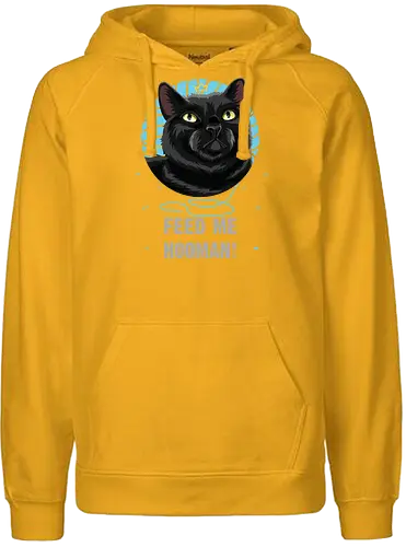 Feed Me - cat, katze, hooman, food, catoholic - Fairtrade Hoodie