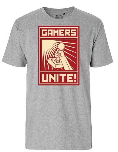 Gamers Unite - gaming, controller, pc, joystick, konsole - Fairtrade T-Shirt