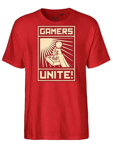 Gamers Unite - gaming, controller, pc, joystick, konsole - Fairtrade T-Shirt