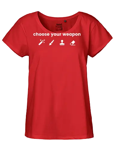 Choose your weapon - photoshop, adobe, tools, editor, design, creative - Fairtrade Girl Shirt