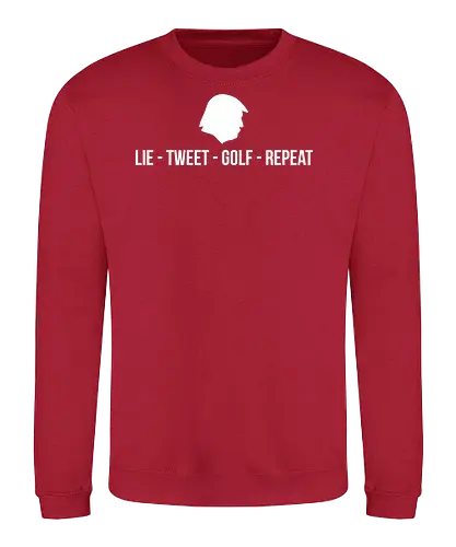 Lie Tweet Golf Rept - dynamitfrosch, trump, president, politik - Sweatshirt
