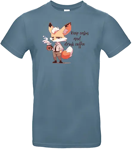 Coffee Fox - coffee, kaffee, fuchs, mornings - Standard T-Shirt