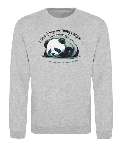 Morning Panda - mornings, panda, cute, eule, lerche - Sweatshirt