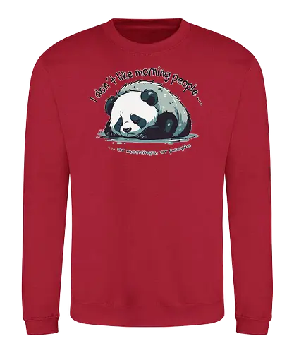 Morning Panda - mornings, panda, cute, eule, lerche - Sweatshirt