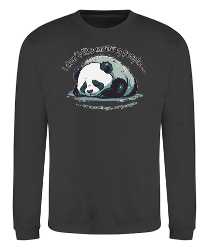 Morning Panda - mornings, panda, cute, eule, lerche - Sweatshirt