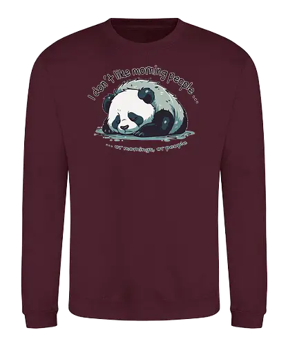 Morning Panda - mornings, panda, cute, eule, lerche - Sweatshirt