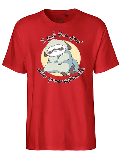 Procrastinate Sloth - faultier, sloth, procrastinate - Fairtrade T-Shirt
