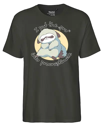 Procrastinate Sloth - faultier, sloth, procrastinate - Fairtrade T-Shirt