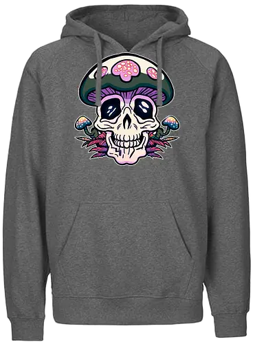 Skull'n'shrooms - skull, mushroom, schädel, pilz - Fairtrade Hoodie