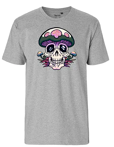 Skull'n'shrooms - skull, mushroom, schädel, pilz - Fairtrade T-Shirt