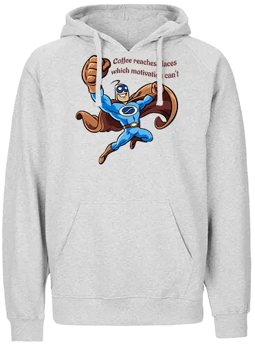 Captain Coffee - coffee, caffeine, superhero - Fairtrade Hoodie