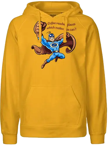 Captain Coffee - coffee, caffeine, superhero - Fairtrade Hoodie