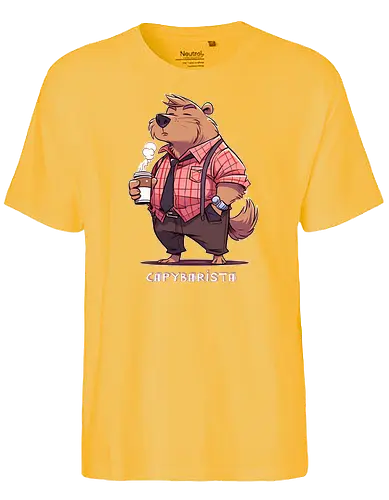 Capybarista - Capybara, barista, coffee, kaffee - Fairtrade T-Shirt