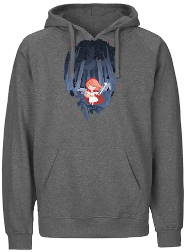 Little red fighting Hood - rotkäppchen, märchen, girlpower - Fairtrade Hoodie