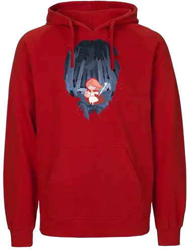 Little red fighting Hood - rotkäppchen, märchen, girlpower - Fairtrade Hoodie