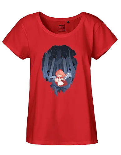 Little red fighting Hood - rotkäppchen, märchen, girlpower - Fairtrade Girl Shirt