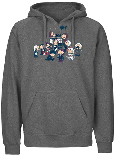 Whonuts - Doctor, whovian, comic, pnuts - Fairtrade Hoodie