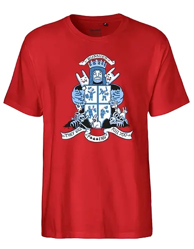 Bunnies are Evil - monty python, die ritter der kokosnuss, rabbit of caerbannog, killerkaninchen - Fairtrade T-Shirt