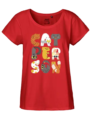 Catperson - katze, cat, animal, tier, katzenmensch - Fairtrade Girl Shirt