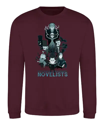 League of Extraordinary Novelists - literatur, the raven, frankenstein, dracula, oscar wilde, robert louis stevenson, bram stoker, hp lovecraft, edgar allen poe, mary shelley, books, bücher, dr. jekyll and mr. hyde - Sweatshirt