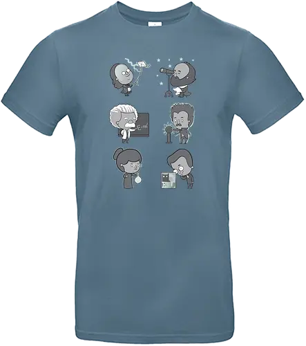 Good times with science - science, benjamin franklin, galileo galilei, albert einstein, nikola tesla, marie curie, erwin schrödinger, scientists - Standard T-Shirt